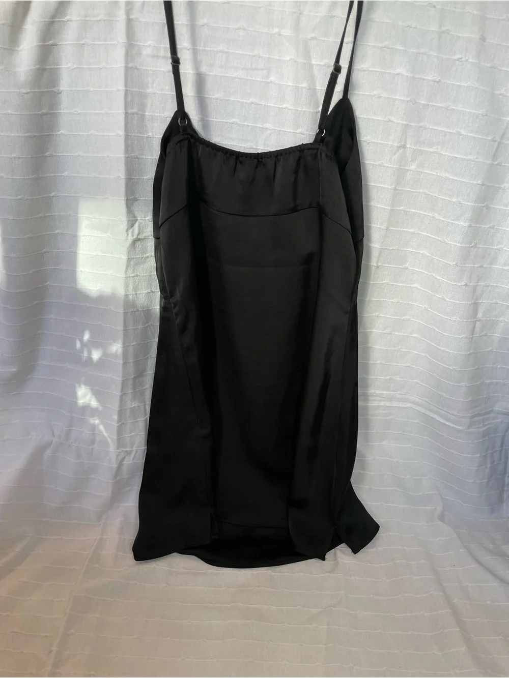 BP Black Satin Twist Front Mini Slipdress Size S